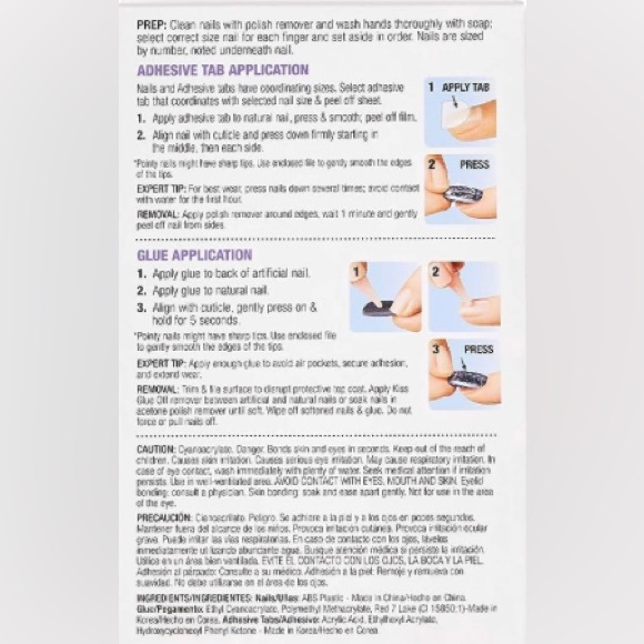 KISS Women’s Delicious “Candy-Apple” Ombré Kisses GoldFinger Glam Nail Kit - Picture 6 of 6